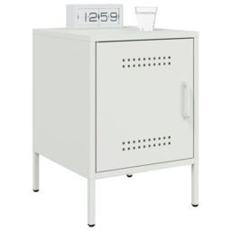 Berkfield Home Bedside Cabinets 2 pcs White 36x39x50.5 cm Steel - thumbnail 3