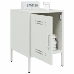 Berkfield Home Bedside Cabinets 2 pcs White 36x39x50.5 cm Steel - thumbnail 4