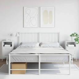 Berkfield Home Bedside Cabinets 2 pcs White 36x39x68 cm Steel - Size: 36 x 39 x 68 cm - thumbnail 2