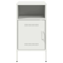 Berkfield Home Bedside Cabinets 2 pcs White 36x39x68 cm Steel - Size: 36 x 39 x 68 cm - thumbnail 6
