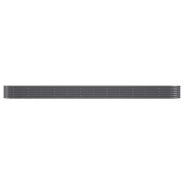 Berkfield Home Garden Raised Bed Powder-coated Steel 512x80x36 cm Anthracite in Dark Grey - Size: 512 x 80 x 36 cm - image 1