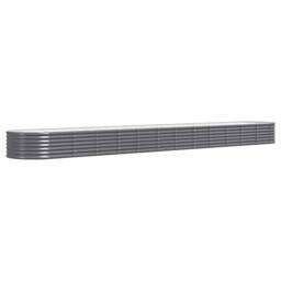 Berkfield Home Garden Raised Bed Powder-coated Steel 512x80x36 cm Anthracite in Dark Grey - Size: 512 x 80 x 36 cm - thumbnail 3