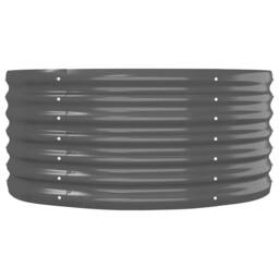 Berkfield Home Garden Raised Bed Powder-coated Steel 512x80x36 cm Anthracite in Dark Grey - Size: 512 x 80 x 36 cm - thumbnail 4
