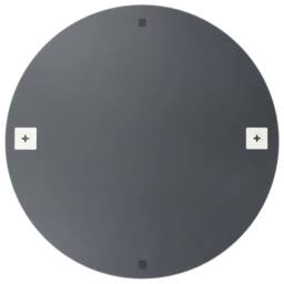 Berkfield Home Wall Mirror with LED Lights Round Glass in Silver - thumbnail 5