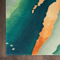 The Rug Shop UK Green Handmade Luxurious Easy to clean Abstract Area Rug - Size: 114 cm x 170 cm - thumbnail 9