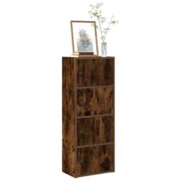 Berkfield Home Bookcase Smoked Oak 40x24x102 cm Engineered Wood in Brown - Size: 40 x 24 x 102 cm - thumbnail 2
