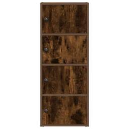 Berkfield Home Bookcase Smoked Oak 40x24x102 cm Engineered Wood in Brown - Size: 40 x 24 x 102 cm - thumbnail 4