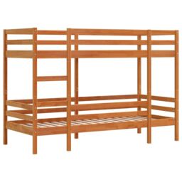 Berkfield Home Bunk Bed without Mattress Wax Brown 90x190 cm Single Solid Wood Pine - thumbnail 3