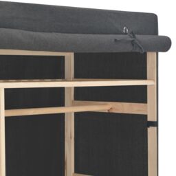 Berkfield Home Wardrobe Grey 110x40x170 cm Fabric - Size: 110 x 40 x 170 cm - thumbnail 4