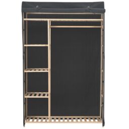 Berkfield Home Wardrobe Grey 110x40x170 cm Fabric - Size: 110 x 40 x 170 cm - thumbnail 2