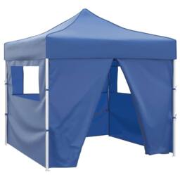 Berkfield Home Foldable Tent 3x3 m with 4 Walls Blue - thumbnail 3