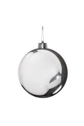 KDMD Silver Shiny Shatterproof Bauble x1 25cm - thumbnail 2