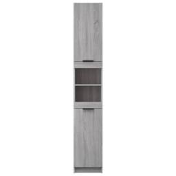 Berkfield Home Durable Bathroom Cabinet Grey Sonoma 32x34x188.5 cm Engineered Wood - thumbnail 7