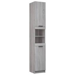 Berkfield Home Durable Bathroom Cabinet Grey Sonoma 32x34x188.5 cm Engineered Wood - thumbnail 3