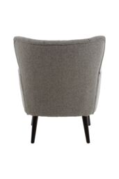 Orsina Comfortable Grey Lounge Chair With Curved Backrest, Spacious & Modern Highback Room Chair For Bedrooms in Dark Grey - thumbnail 4