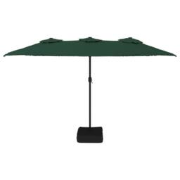 Berkfield Home Double-Head Parasol Green 449x245 cm - thumbnail 3
