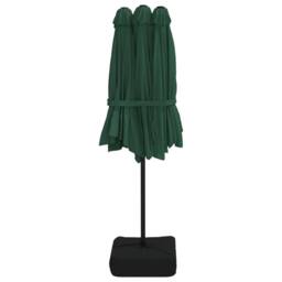 Berkfield Home Double-Head Parasol Green 449x245 cm - thumbnail 5