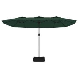 Berkfield Home Double-Head Parasol Green 449x245 cm - thumbnail 4