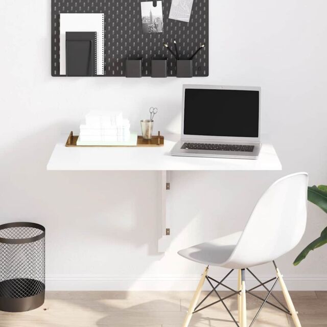 Berkfield Home Folding Wall Table High Gloss White 100x60x56 cm Engineered Wood - Size: 100 x 60 x 56 cm - image 1