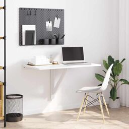 Berkfield Home Folding Wall Table High Gloss White 100x60x56 cm Engineered Wood - Size: 100 x 60 x 56 cm - thumbnail 3