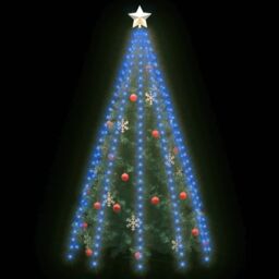 Berkfield Home Christmas Tree Net Lights with 300 LEDs Blue 300 cm - thumbnail 3