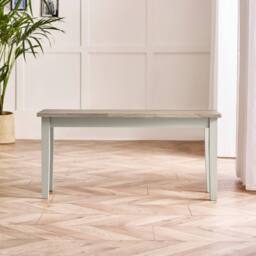 FurnitureboxUK Salcombe Extending Light Grey Wooden Table & 2 Tenby Benches - thumbnail 9