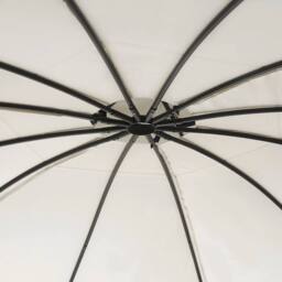 Wyld and Coco Round Gazebo 368cm Beige Fabric Black Steel Frame - thumbnail 5