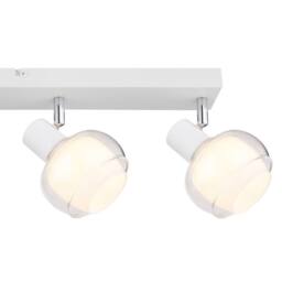 Netlighting Tokki Ceiling Spotlight Bar White Matt Clear Glass Shade 4x E14 - thumbnail 5
