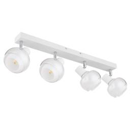 Netlighting Tokki Ceiling Spotlight Bar White Matt Clear Glass Shade 4x E14 - thumbnail 2