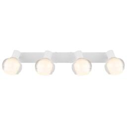 Netlighting Tokki Ceiling Spotlight Bar White Matt Clear Glass Shade 4x E14 - thumbnail 3
