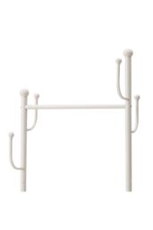 H&O Direct Small Clothes Rack with Wheels in White - thumbnail 6