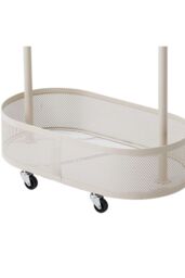 H&O Direct Small Clothes Rack with Wheels in White - thumbnail 5