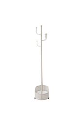 H&O Direct Small Clothes Rack with Wheels in White - thumbnail 4
