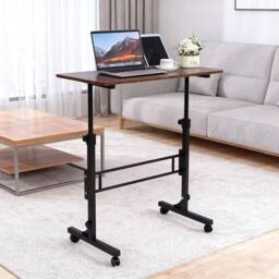 NESTLUNE Desk Standing Desk Home Office in Brown - Size: 100 cm x 15 cm