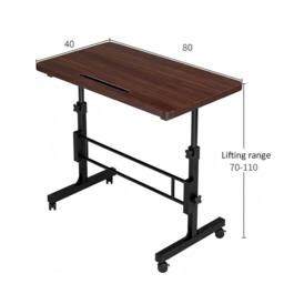 NESTLUNE Desk Standing Desk Home Office in Brown - Size: 100 cm x 15 cm - thumbnail 2