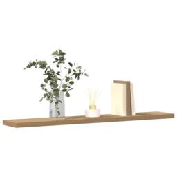 Berkfield Home Wall Shelves 4 pcs Artisan Oak 60x20x1.5 cm Engineered Wood in Brown - thumbnail 1