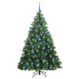 Berkfield Home Realistic Artificial Christmas Tree with 300 LEDs Green 180 cm PE - thumbnail 4