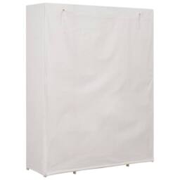 Berkfield Home Wardrobe White 135x40x170 cm Fabric - Size: 135 x 40 x 170 cm - thumbnail 4