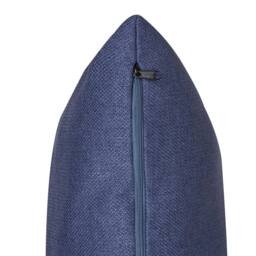 Wyld and Coco Dark Blue Faux Linen Armchair with Black Iron Legs - thumbnail 9
