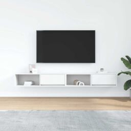 Berkfield Home TV Cabinets 2 pcs White 100x31x25.5 cm Engineered Wood - thumbnail 3