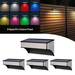 SPETLEK 4x Solar LED Fence Lights for Outdoor Garden & Deck 9 Modes - thumbnail 3