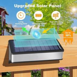 SPETLEK 4x Solar LED Fence Lights for Outdoor Garden & Deck 9 Modes - thumbnail 5