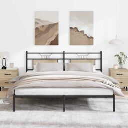 Berkfield Home Bed Frame without Mattress Sonoma Oak 183x203 cm Engineered Wood in Brown - thumbnail 1