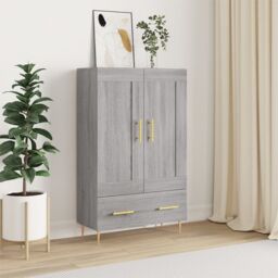 Berkfield Home Highboard Grey Sonoma 69.5x31x115 cm Engineered Wood - thumbnail 1