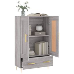 Berkfield Home Highboard Grey Sonoma 69.5x31x115 cm Engineered Wood - thumbnail 4