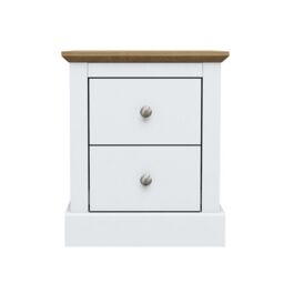 Lemon Pavilion Furniture Devon Bedside Cabinet - L39.5 x W45.9 x H55.2 cm - White - Size: 1 Pack - thumbnail 1