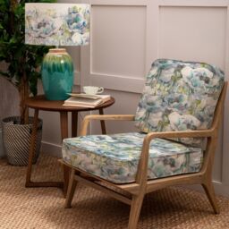 Voyage Maison Idris Papavera Floral Wooden Chair in Mid Blue - thumbnail 2