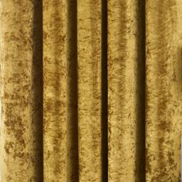 Paoletti Verona Crushed Velvet Eyelet Curtains in Yellow - Size: 229 cm width x 137 cm drop - thumbnail 4