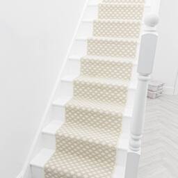 runrug Stair Runner Carpet for Staircases - Soft & Comfy, 9mm - 'Honeycomb' in Beige - Size: 60 cm x 450 cm - thumbnail 5