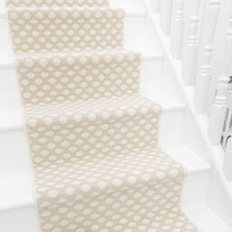 runrug Stair Runner Carpet for Staircases - Soft & Comfy, 9mm - 'Honeycomb' in Beige - Size: 60 cm x 450 cm - thumbnail 1